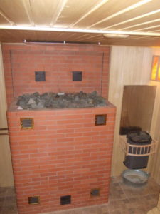 Банная печь с открытой каменкой